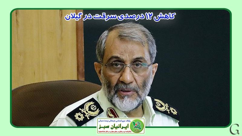 کاهش ۱۲ درصدی سرقت در گیلان
