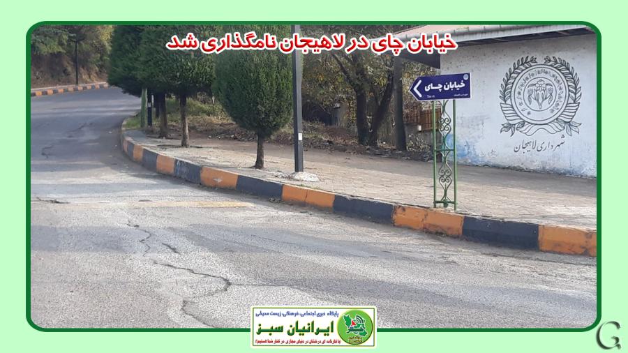 خیابان چای در لاهیجان نامگذاری شد